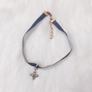 Grey Velvet choker